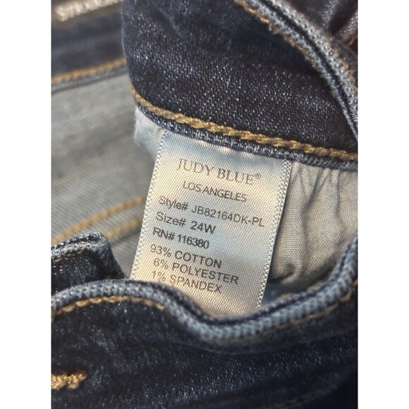 JUDY BLUE Straight Fit Jeans Women Plus 24w JB82146DK 42x29 - Picture 7 of 8